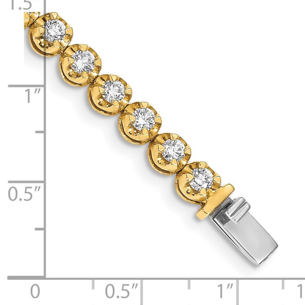14-Karat-Gelbgold-Armband mit natürlichen Diamanten