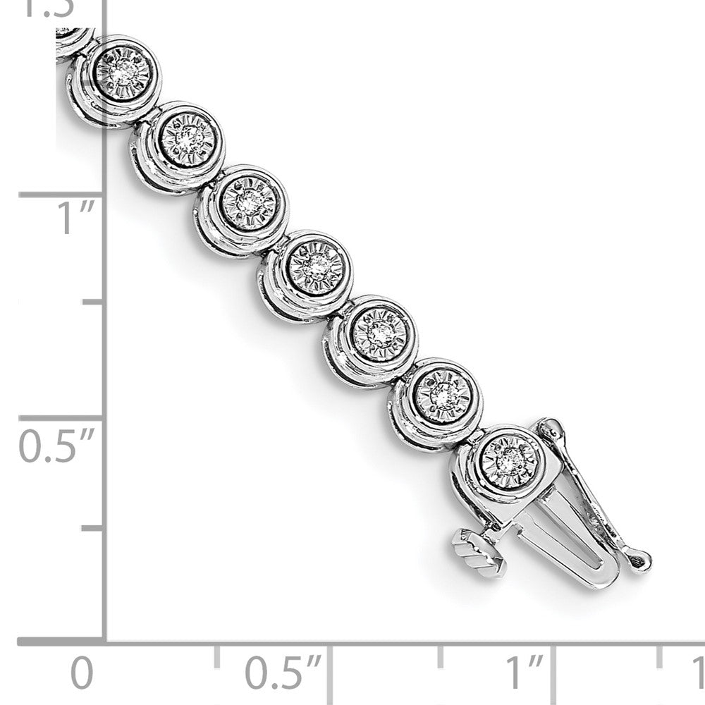 14K Gelbgold Armband mit runden natürlichen Diamanten, 0,015 ct. Gesamtgewicht