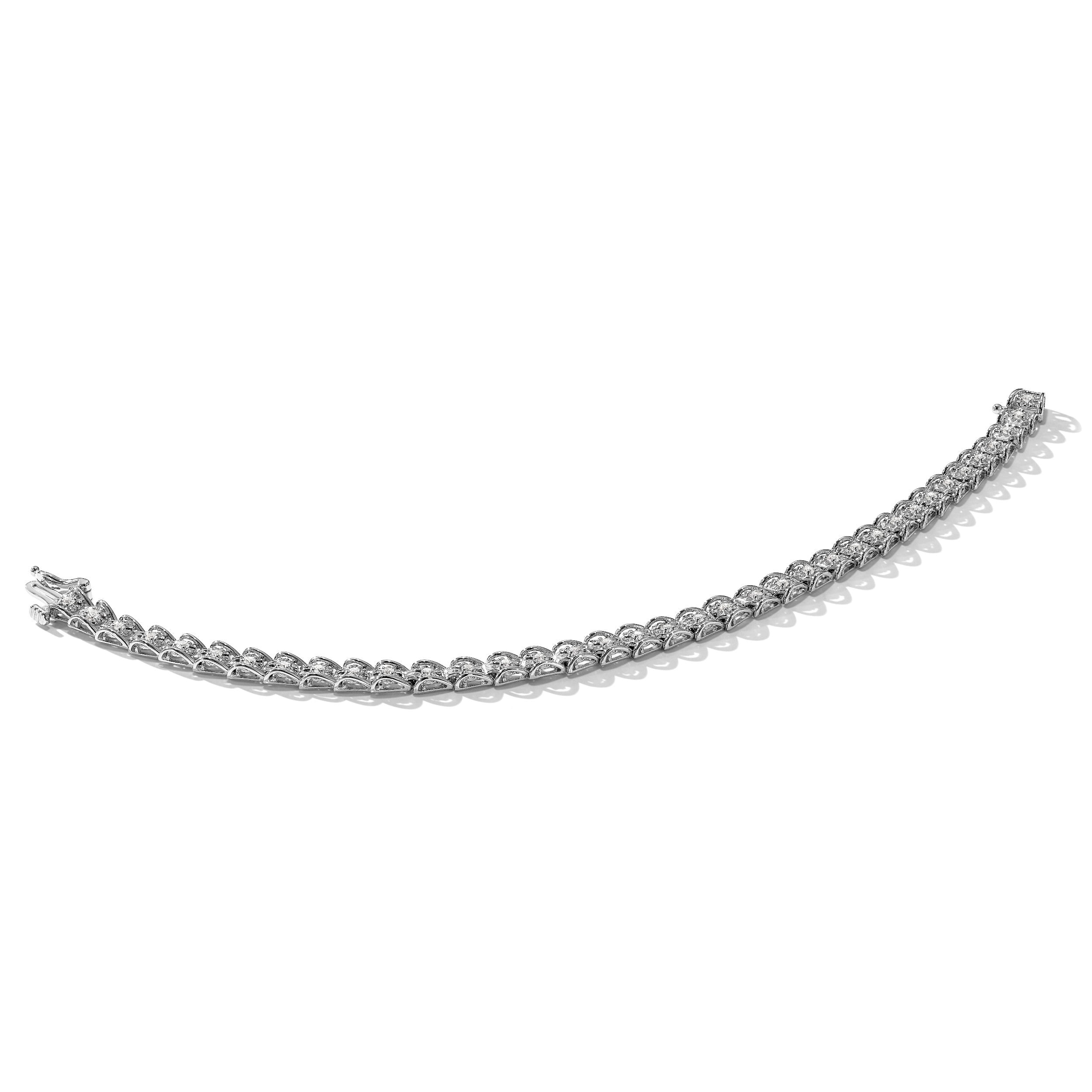 14K Gelbgold Armband mit natürlichen Diamanten, rund