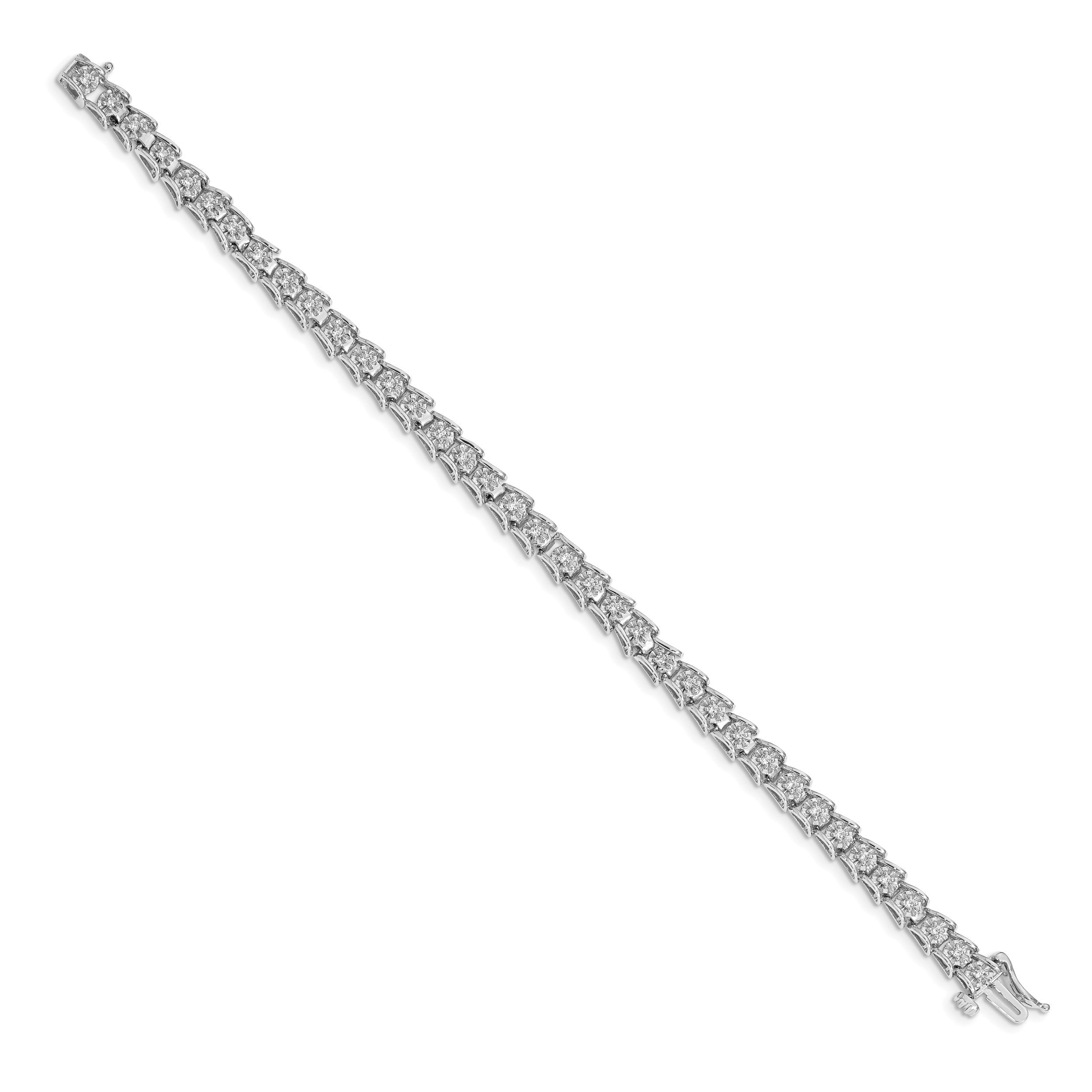 14K Gelbgold Armband mit natürlichen Diamanten, rund