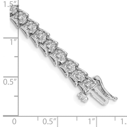14K Gelbgold Armband mit natürlichen Diamanten, rund