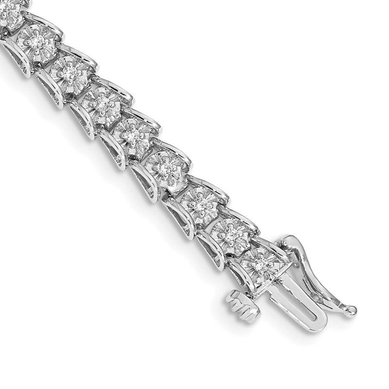14K Gelbgold Armband mit natürlichen Diamanten, rund