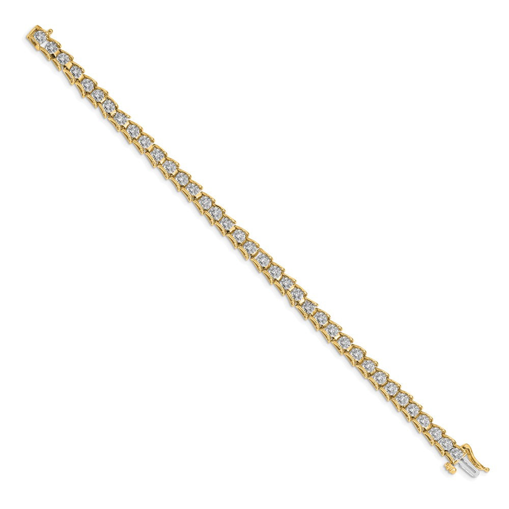 14K Gelbgold Im Labor Gezüchtet Diamant Vs/si Fgh Armband