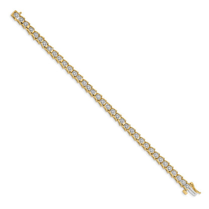 14K Gelbgold Im Labor Gezüchtet Diamant Vs/si Fgh Armband