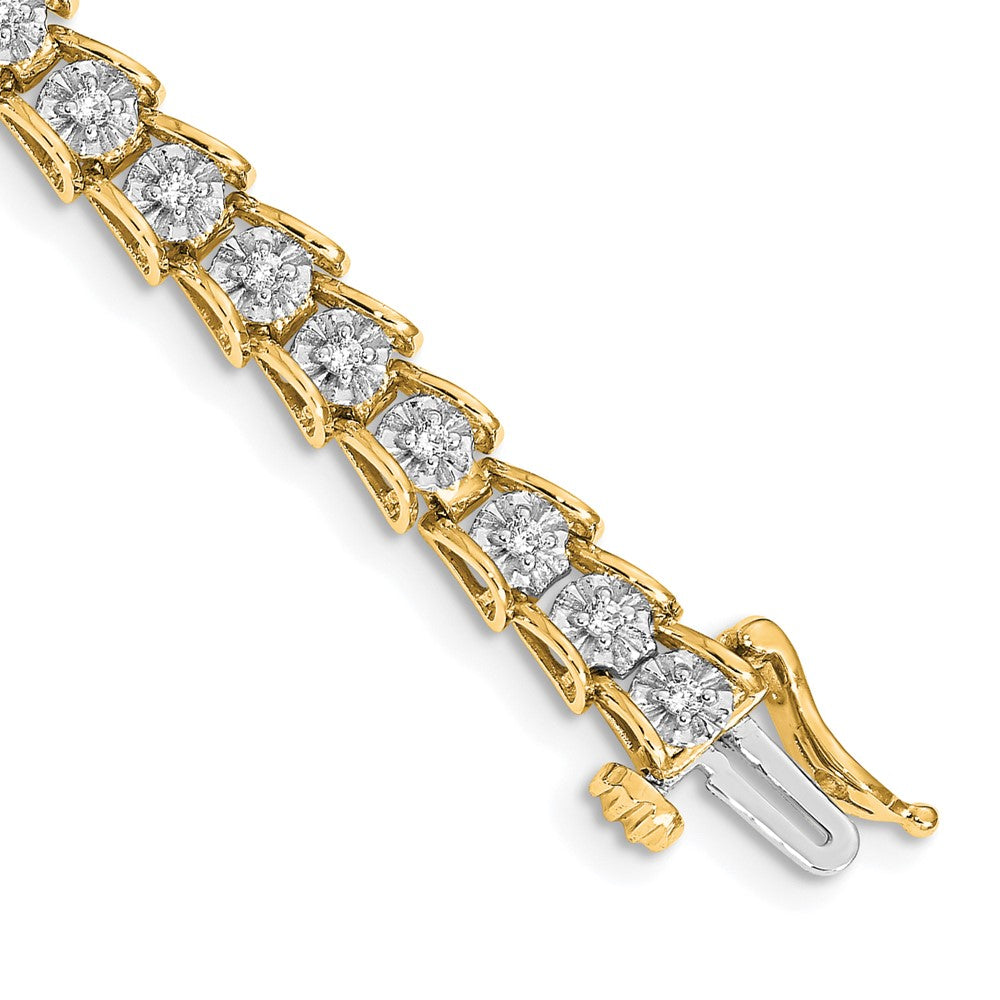 14K Gelbgold Im Labor Gezüchtet Diamant Vs/si Fgh Armband