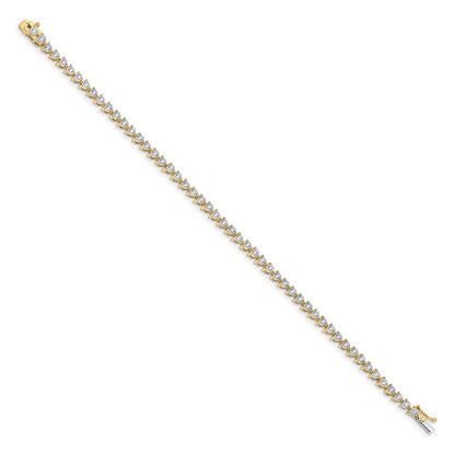 14 Karat Gelbgold Armband mit natürlichen Diamanten