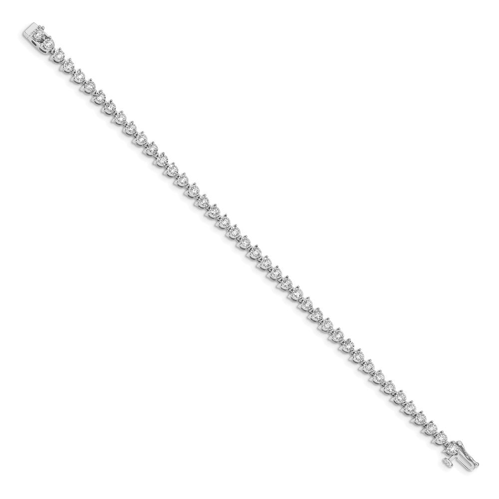 14-karätiges Weißgold-Armband mit natürlichen Diamanten