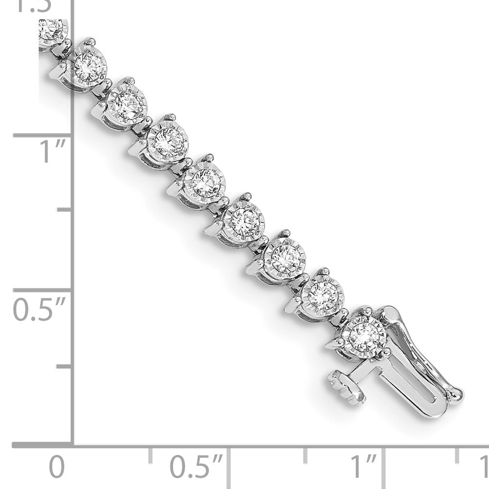 14-karätiges Weißgold-Armband mit natürlichen Diamanten