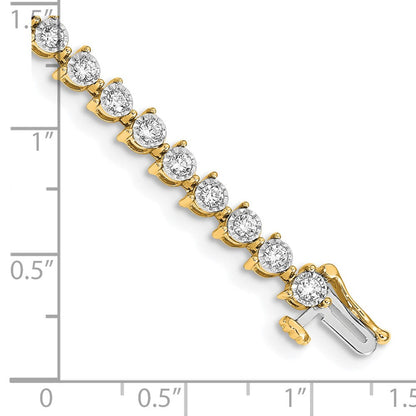 14-Karat-Gelbgold-Armband mit natürlichem Diamant
