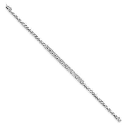 14K Gelbgold-Armband mit Diamanten im Tennis-Stil