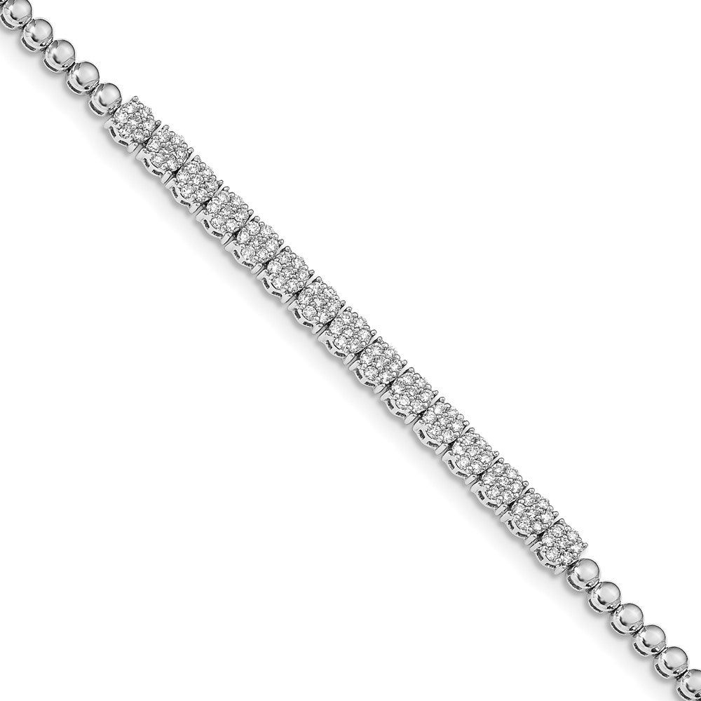14K Gelbgold-Armband mit Diamanten im Tennis-Stil