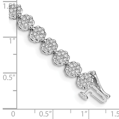 14K Gelbgold Tennis-Armband mit natürlichen Diamanten