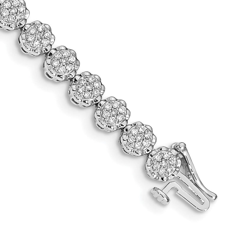 14K Gelbgold Tennis-Armband mit natürlichen Diamanten