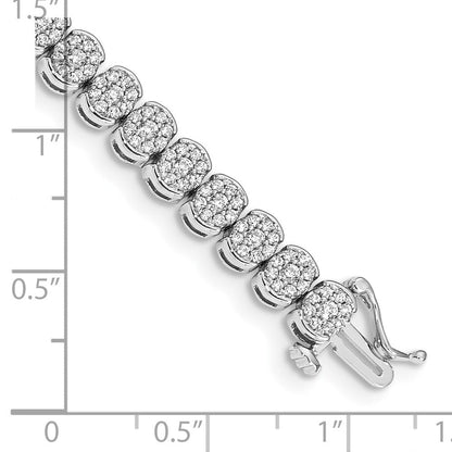 14K Gelbgold Tennis-Armband mit natürlichen Diamanten