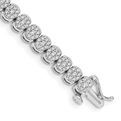 14K Gelbgold Tennis-Armband mit natürlichen Diamanten