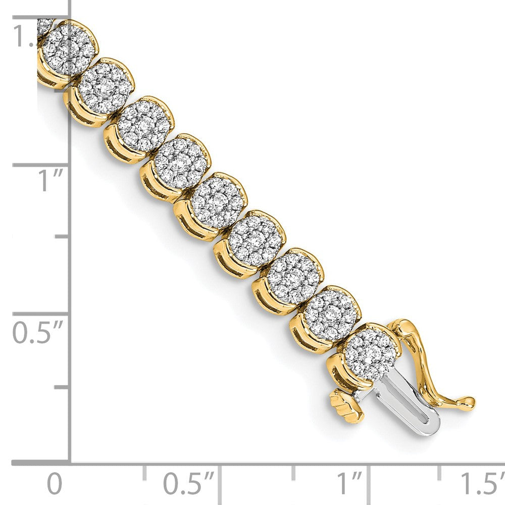 14 Karat Gelbgold Armband mit natürlichen Diamanten