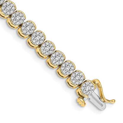 14 Karat Gelbgold Armband mit natürlichen Diamanten