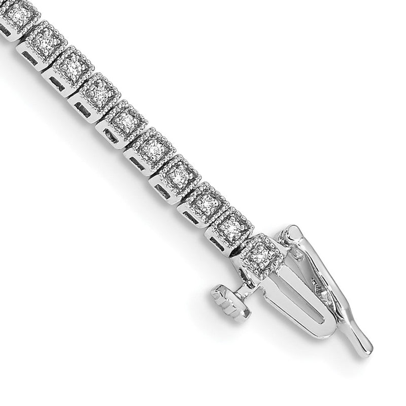 14K Weißgold 1/2 Ct. Im Labor Gezüchtet Diamant Vs/si+ G+ 7 Zoll Armband