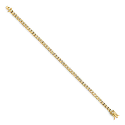 14K Gelbgold Komplett 1 Karat Diamant Illusion Setting 7 Zoll Tennis Armband