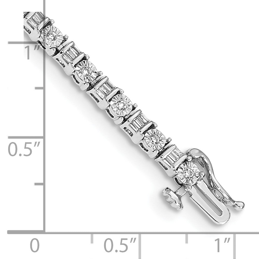14K Gelbgold Tennis-Armband mit natürlichen Diamanten