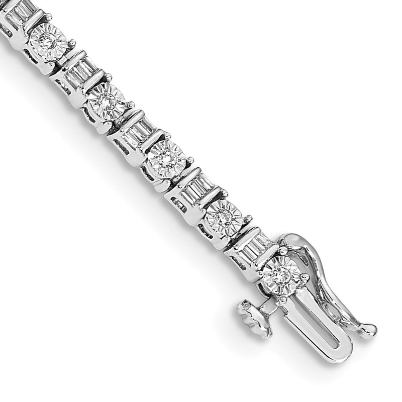 14K Gelbgold Tennis-Armband mit natürlichen Diamanten
