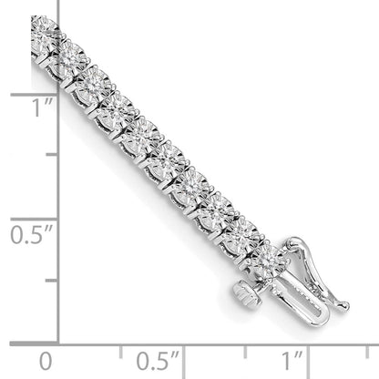 10K Weißgold Illusion Setting Diamant Armband