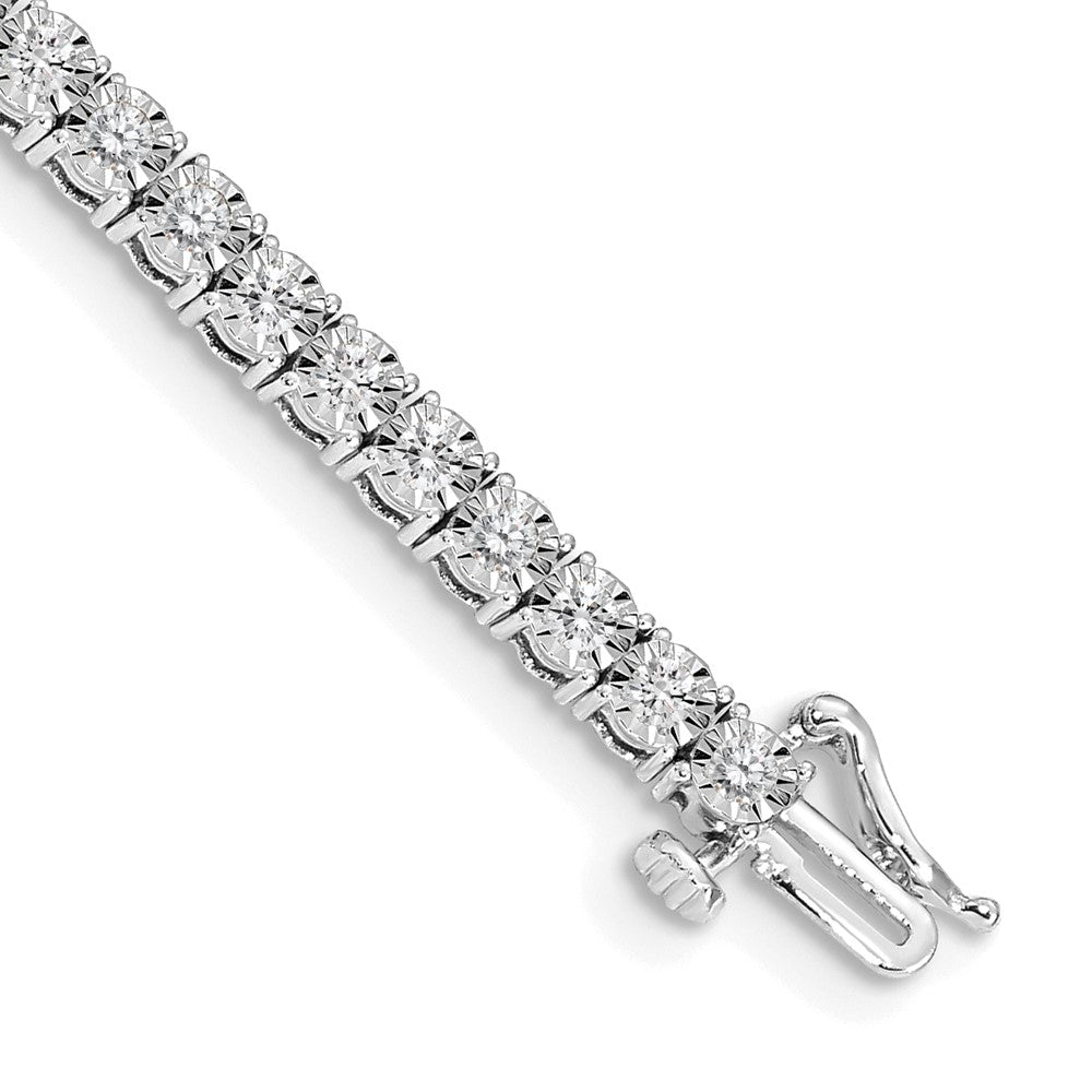 10K Weißgold Illusion Setting Diamant Armband