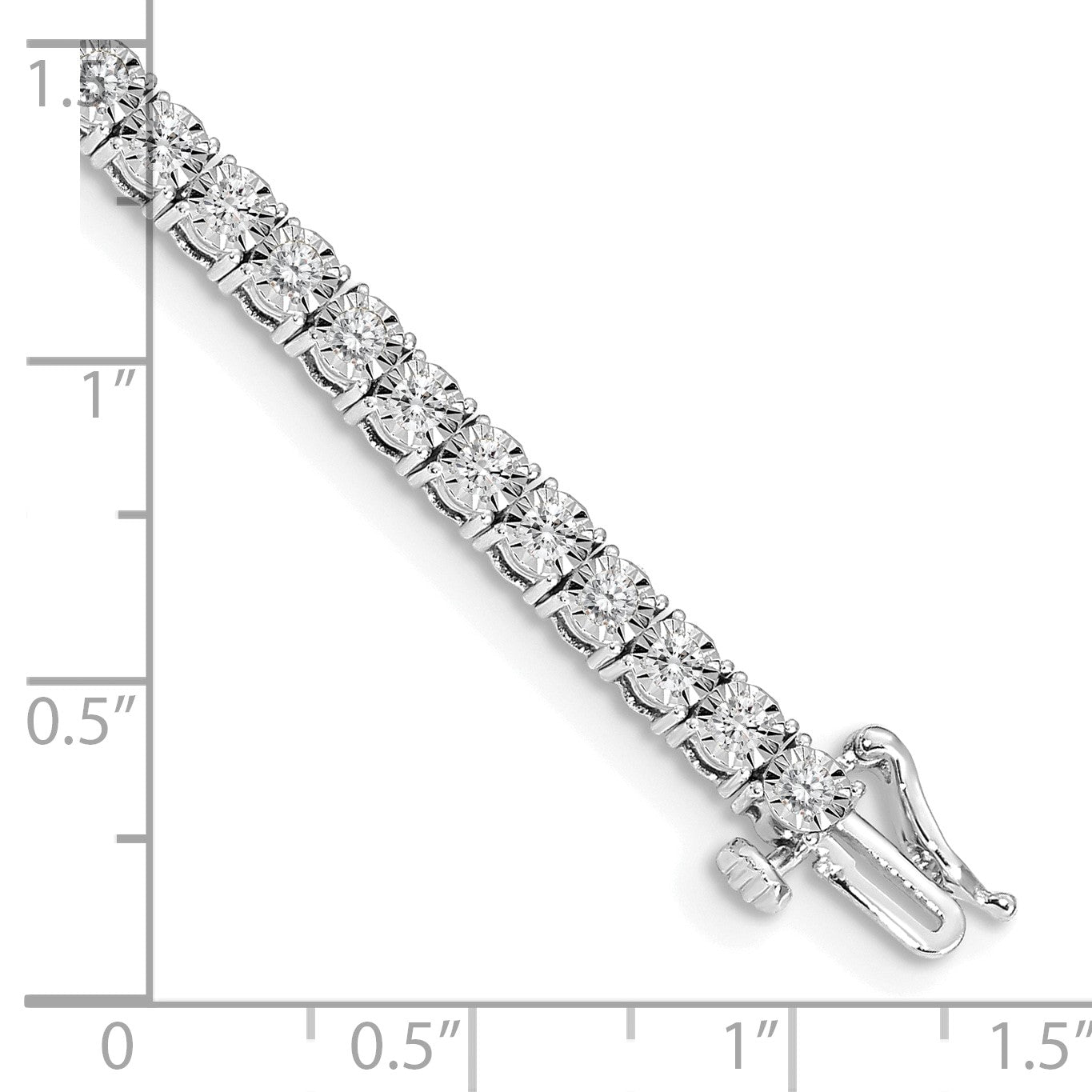 14K Weißgold 2 Ct. Im Labor Gezüchtet Diamant Vs/si+ G+ 7 Zoll Illusion Setting Armband