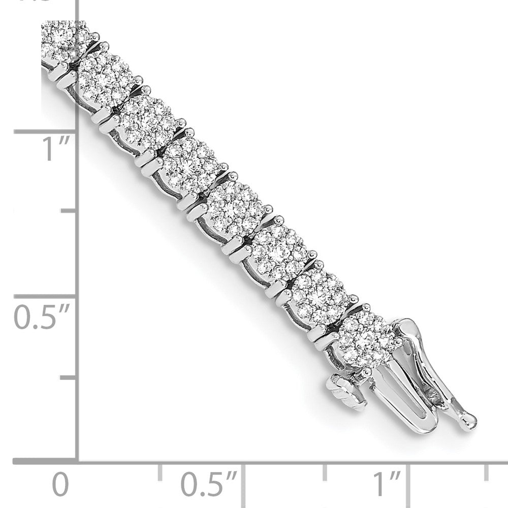 14K Gelbgold Armband mit Diamanten in Cluster-Fassung (natürliche Diamanten)