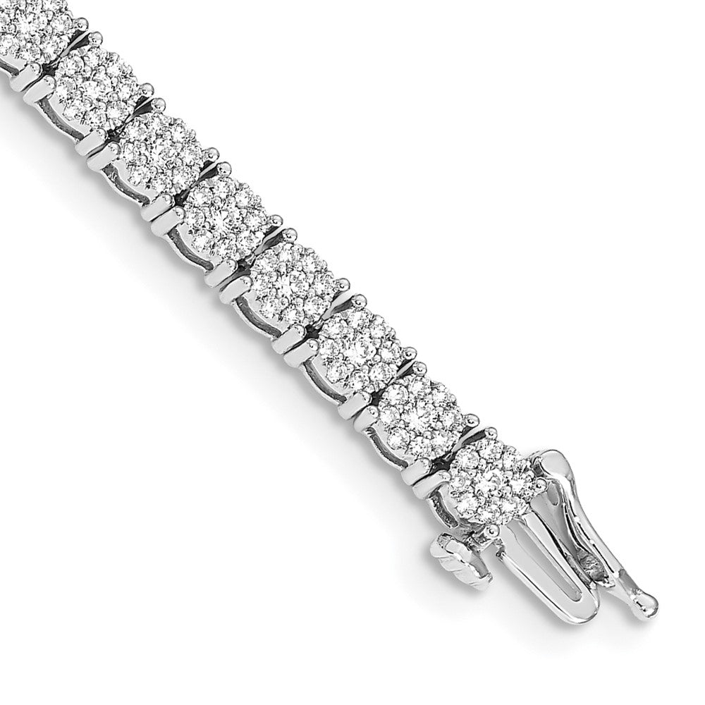 14K Gelbgold Armband mit Diamanten in Cluster-Fassung (natürliche Diamanten)