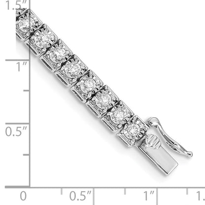 14K Gelbgold Tennisarmband mit natürlichen Diamanten