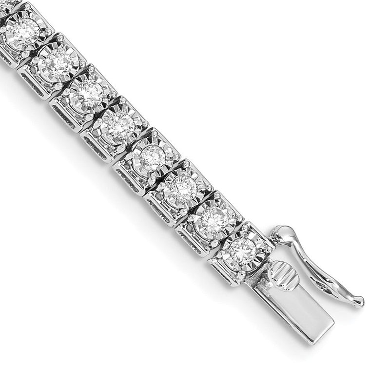 14K Gelbgold Tennisarmband mit natürlichen Diamanten