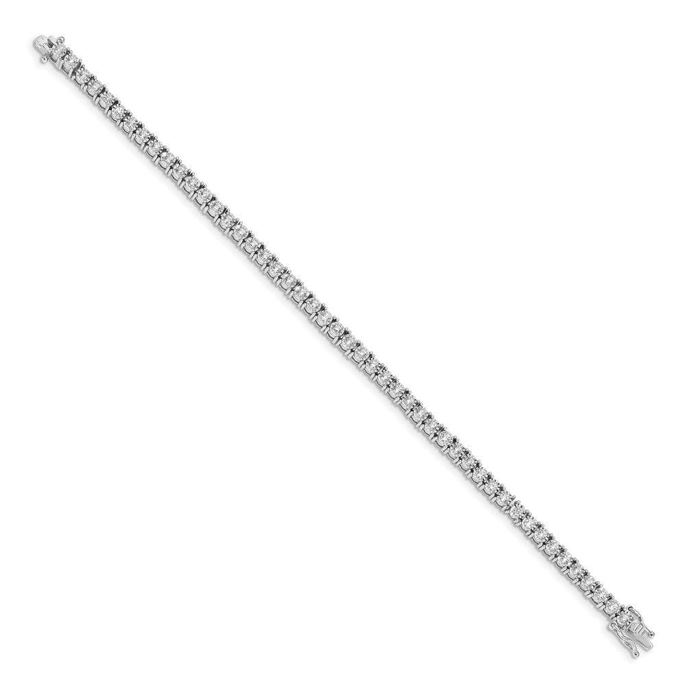 14K Weißgold 2 Ct. Im Labor Gezüchtet Diamant Vs/si+ G+ 7.5 Zoll Illusion Setting Armband