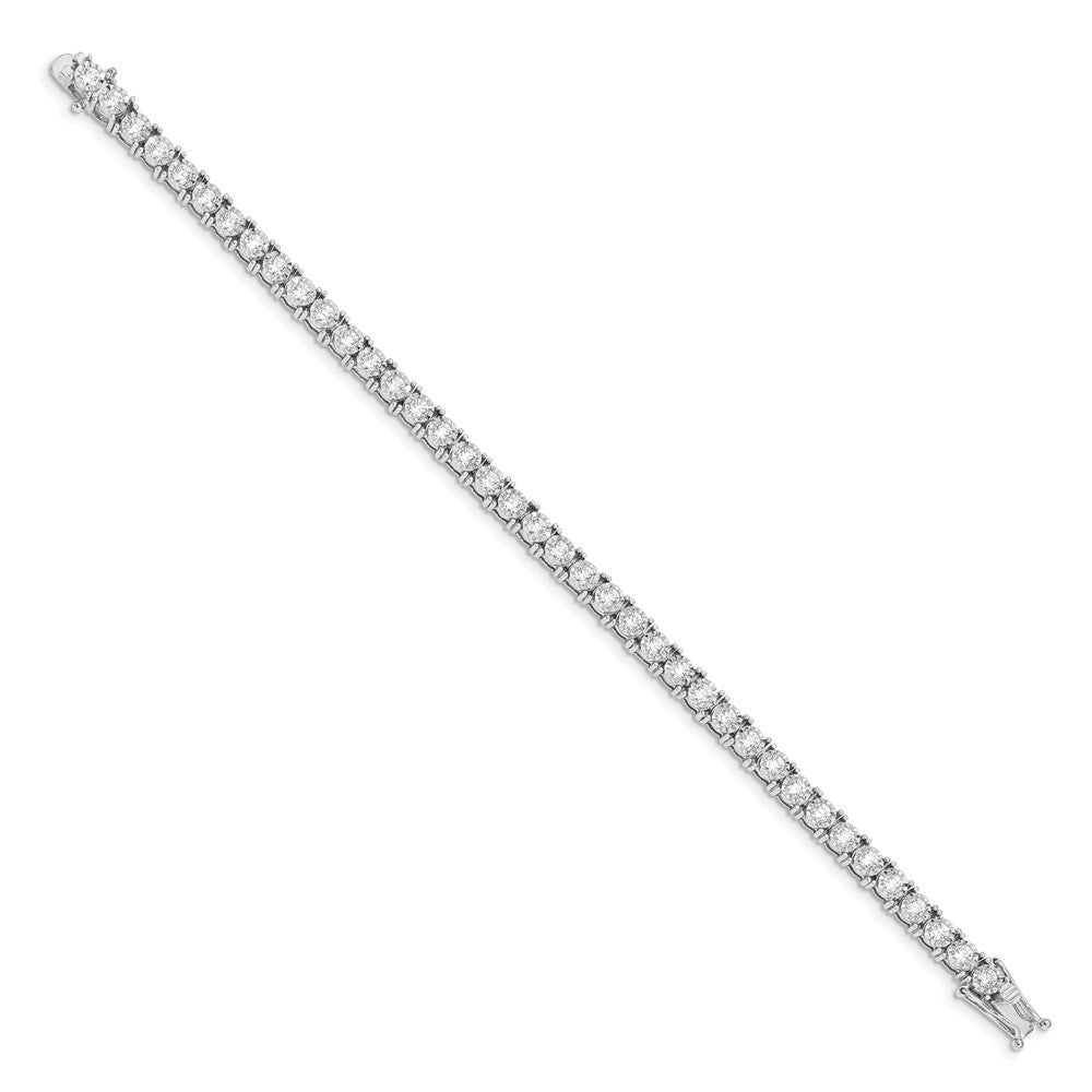 Armband aus 14K Gelbgold mit natürlichen Diamanten und Rhodium-Beschichtung