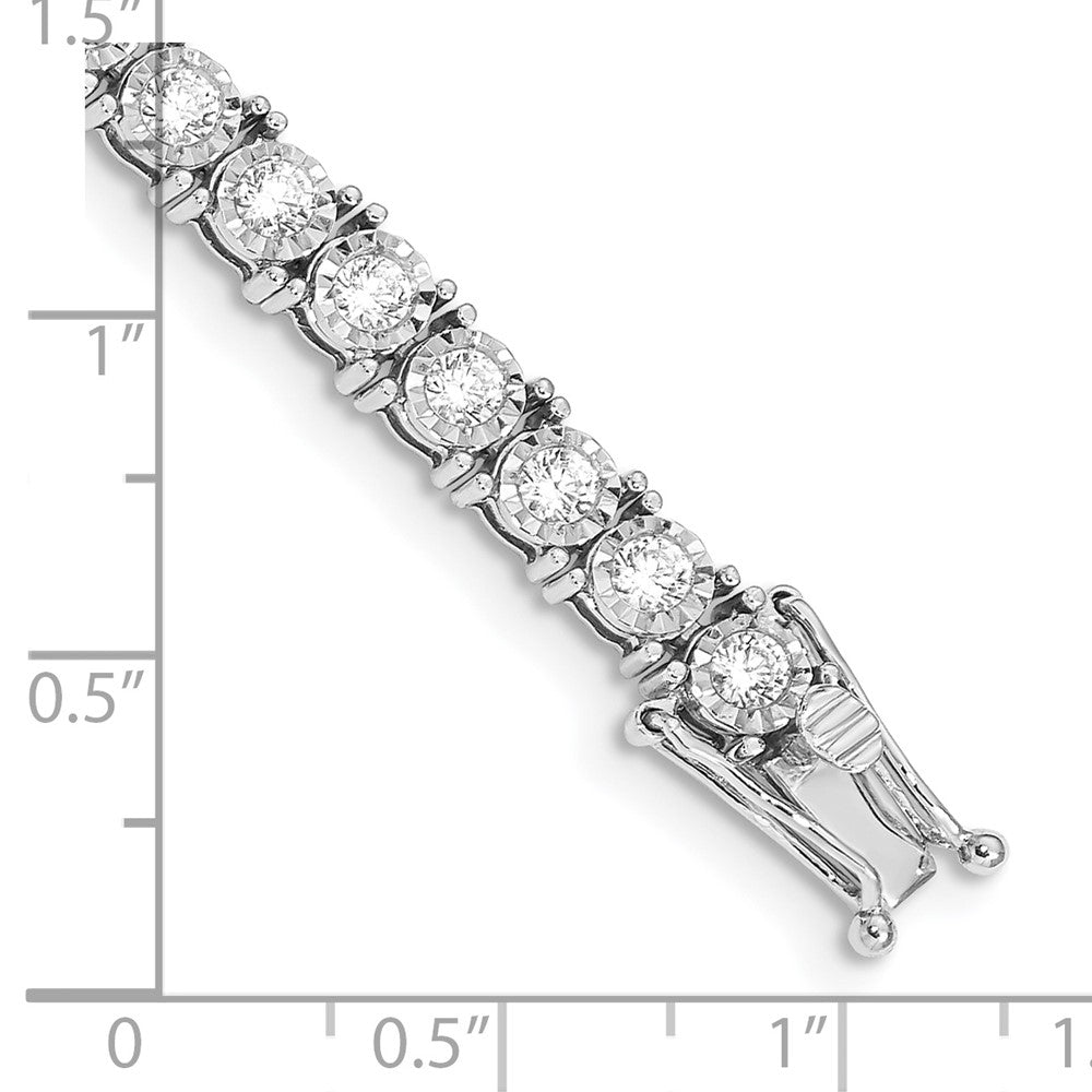 Armband aus 14K Gelbgold mit natürlichen Diamanten und Rhodium-Beschichtung