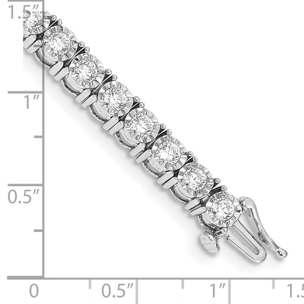 14K Gelbgold Armband mit natürlichen Diamanten, 0,1475 ct, rund, poliert, rhodiniert