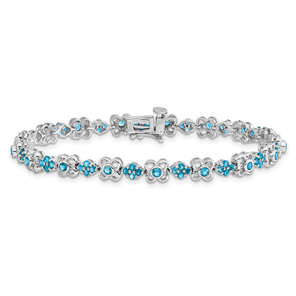 14K Gelbgold Armband mit Swiss Blue Topas