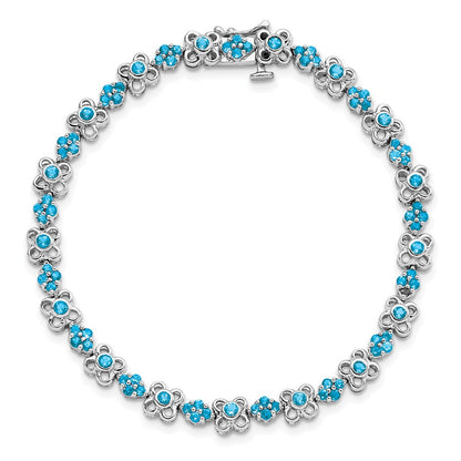14K Gelbgold Armband mit Swiss Blue Topas