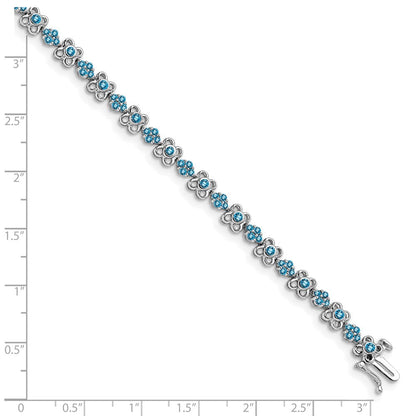 14K Gelbgold Armband mit Swiss Blue Topas