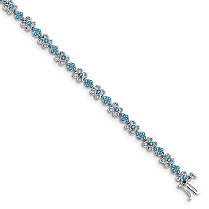 14K Gelbgold Armband mit Swiss Blue Topas