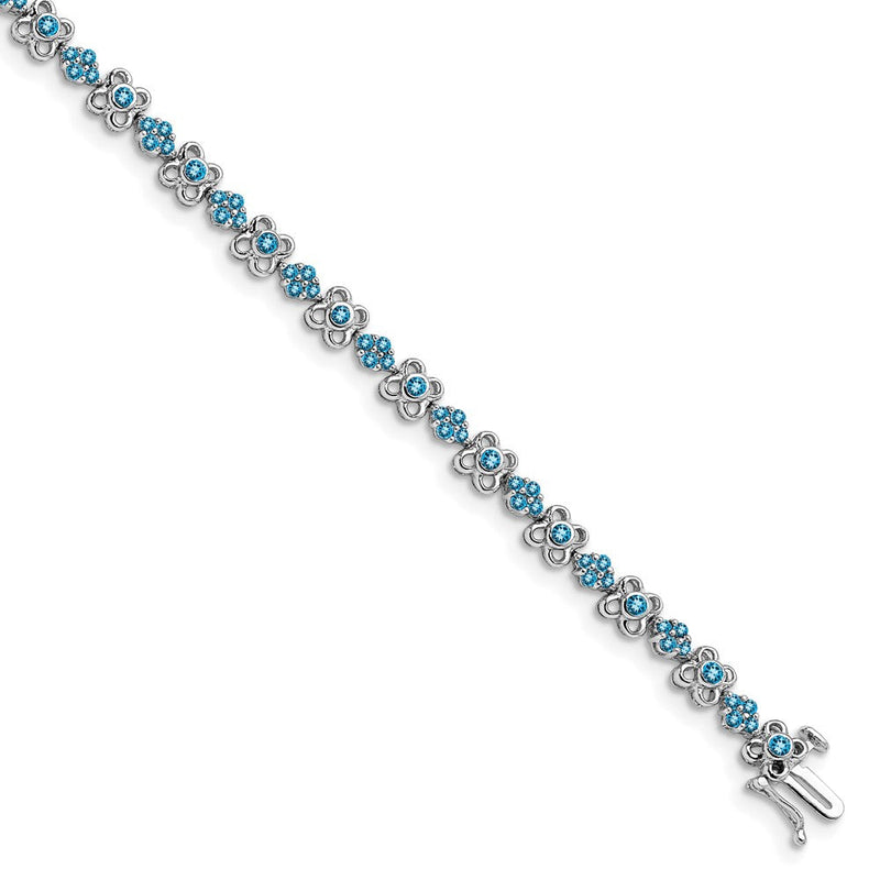 14K Gelbgold Armband mit Swiss Blue Topas