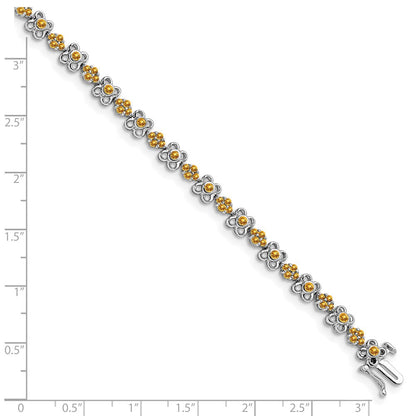 14K Gelbgold-Armband mit Citrin