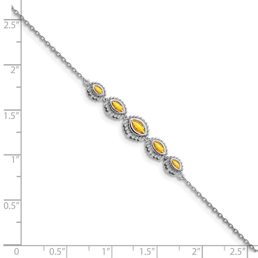 14K Gelbgold Armband mit Citrin im Marquise-Schliff