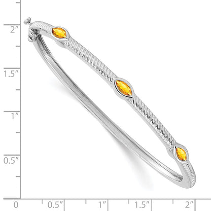 14K Gelbgold Armreif mit Citrin im Marquise-Schliff