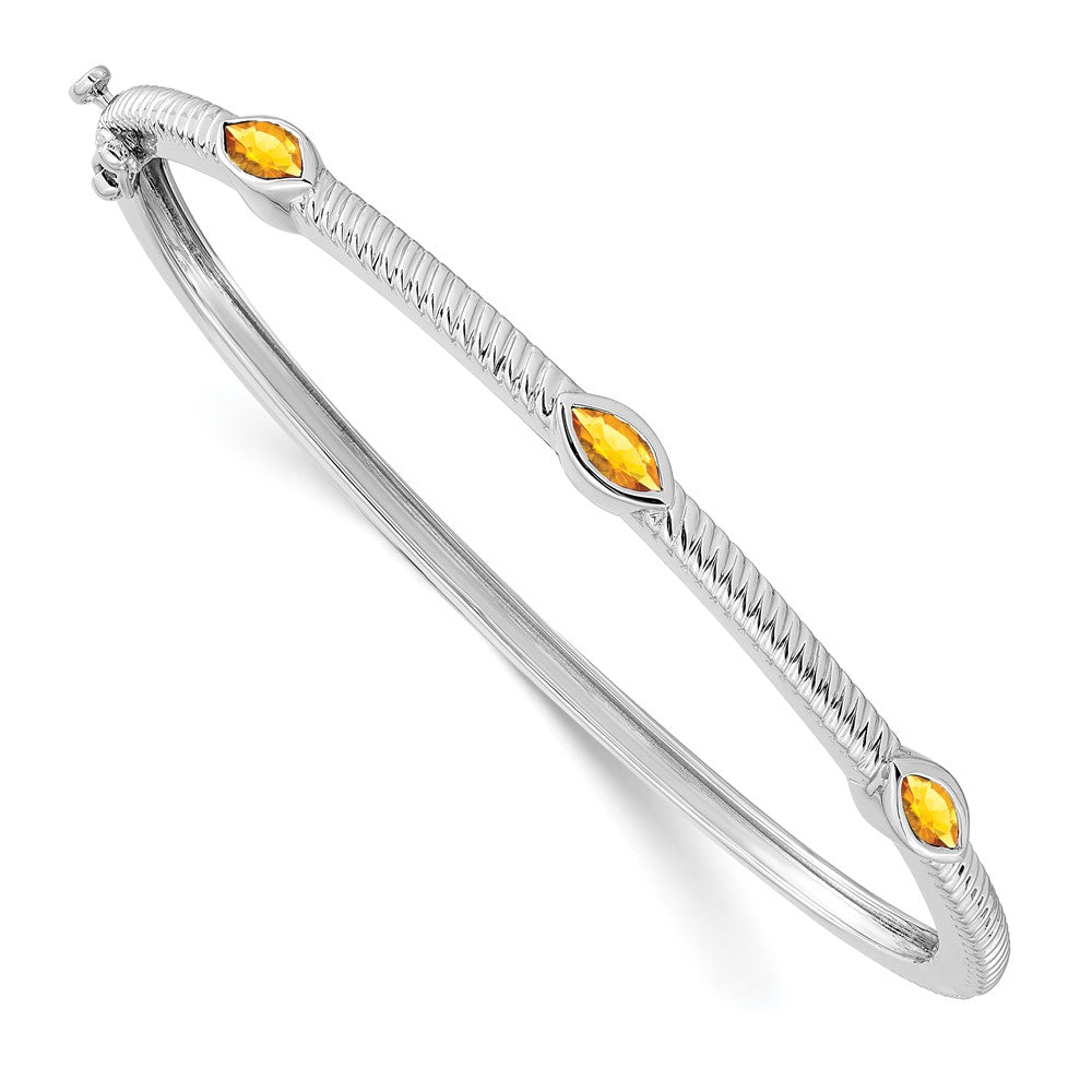 14K Gelbgold Armreif mit Citrin im Marquise-Schliff