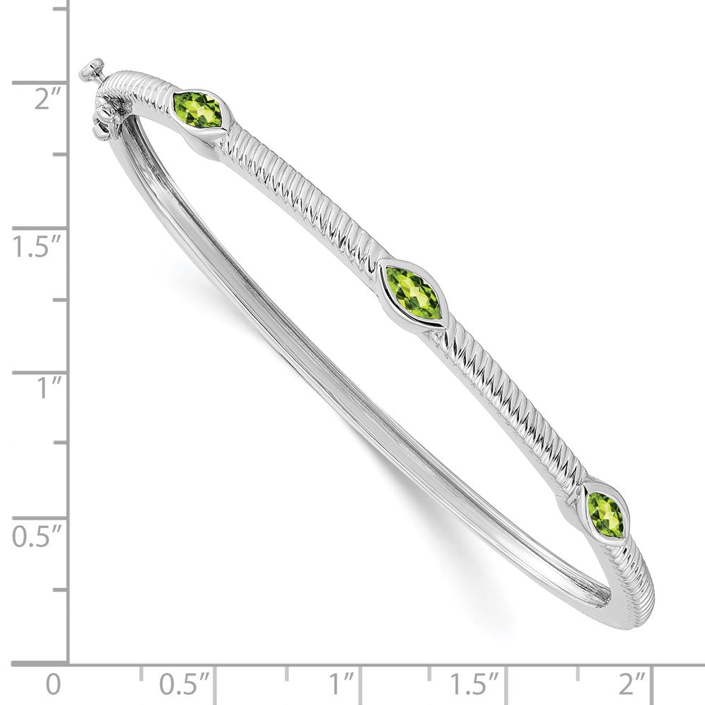 14K Gelbgold Peridot-Armreif im Marquise-Schliff