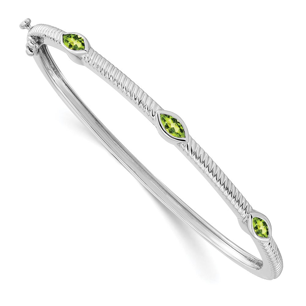 14K Gelbgold Peridot-Armreif im Marquise-Schliff