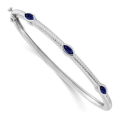 14K Gelbgold-Armreif mit Saphiren im Marquise-Schliff