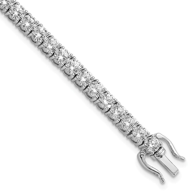 14K Weißgold 10 Ct. Im Labor Gezüchtet Diamant Vs/si+ G+ Rund Tennis Armband