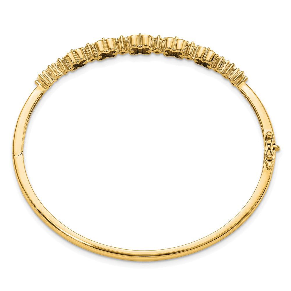 14K Gelbgold Im Labor Gezüchtet Diamant Vs/si Fgh Armreif Armband